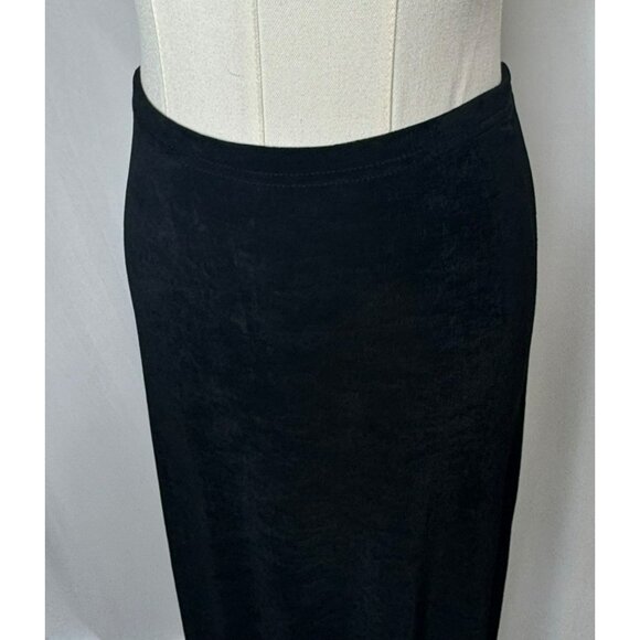 Softwear By Mark Singer Black Maxi Skirt Large Stretch Pull On Maxi Travel Goth - Picture 3 of 5